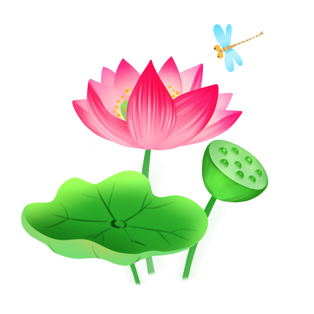 摄图网_401738031_夏季荷花与蜻蜓(非企业商用).png 图片
