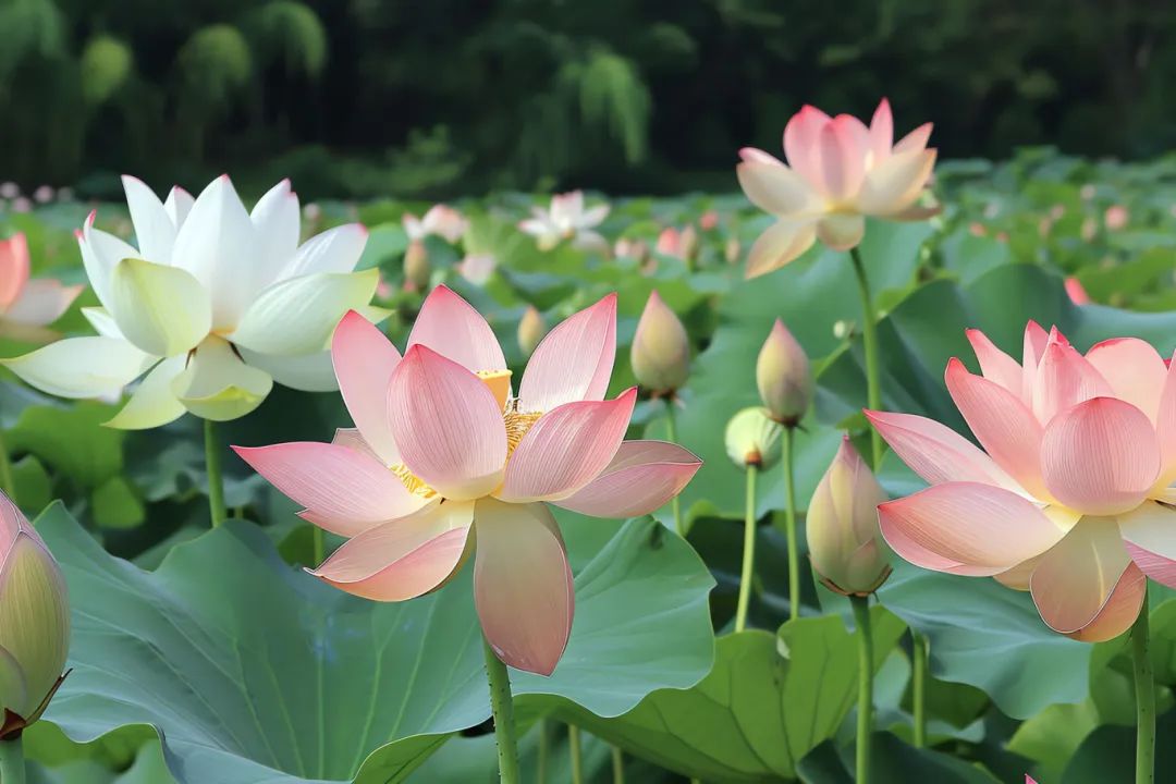 摄图网_402723960_绿叶丛中的娇美莲花(非企业商用).jpg