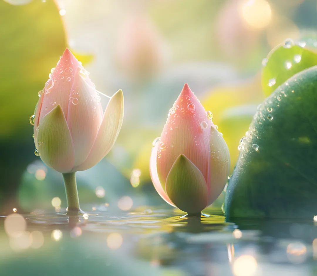 摄图网_602162255_雨后水面上的花苞(非企业商用).jpg